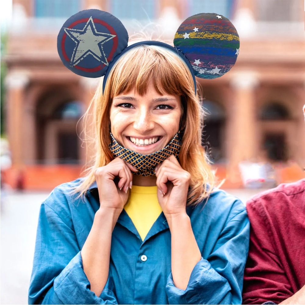 Disney Parks Rainbow Captain America Marvel Ears Headband Collection - NEW - Picture 2 of 9
